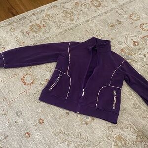 Burberry Purple Polo zip jacket